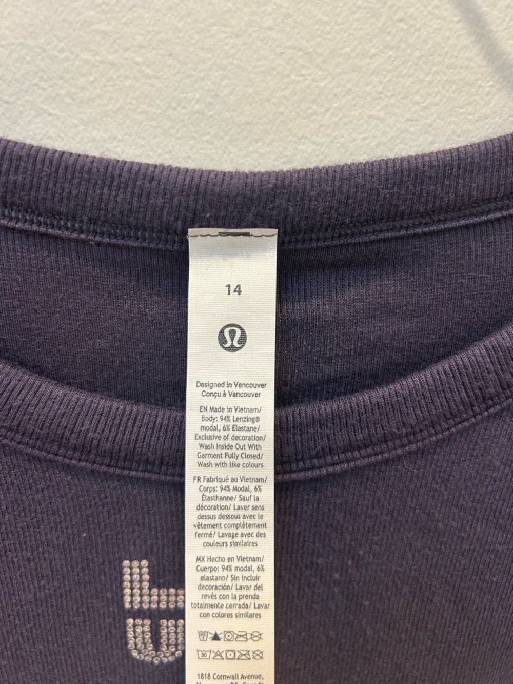 lululemon athletica hold tight long sleeve jeweled size 14 - Picture 5 of 6